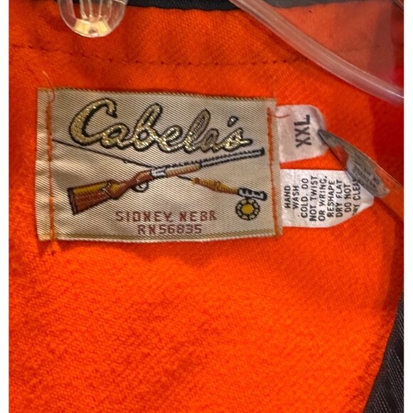 Cabelas Blaze Orange Hunting Game Bag Vest XXL Heavyweight Canvas Snap Pockets - Picture 3 of 13